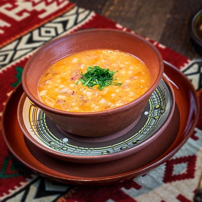 Густая чорба с фасолью